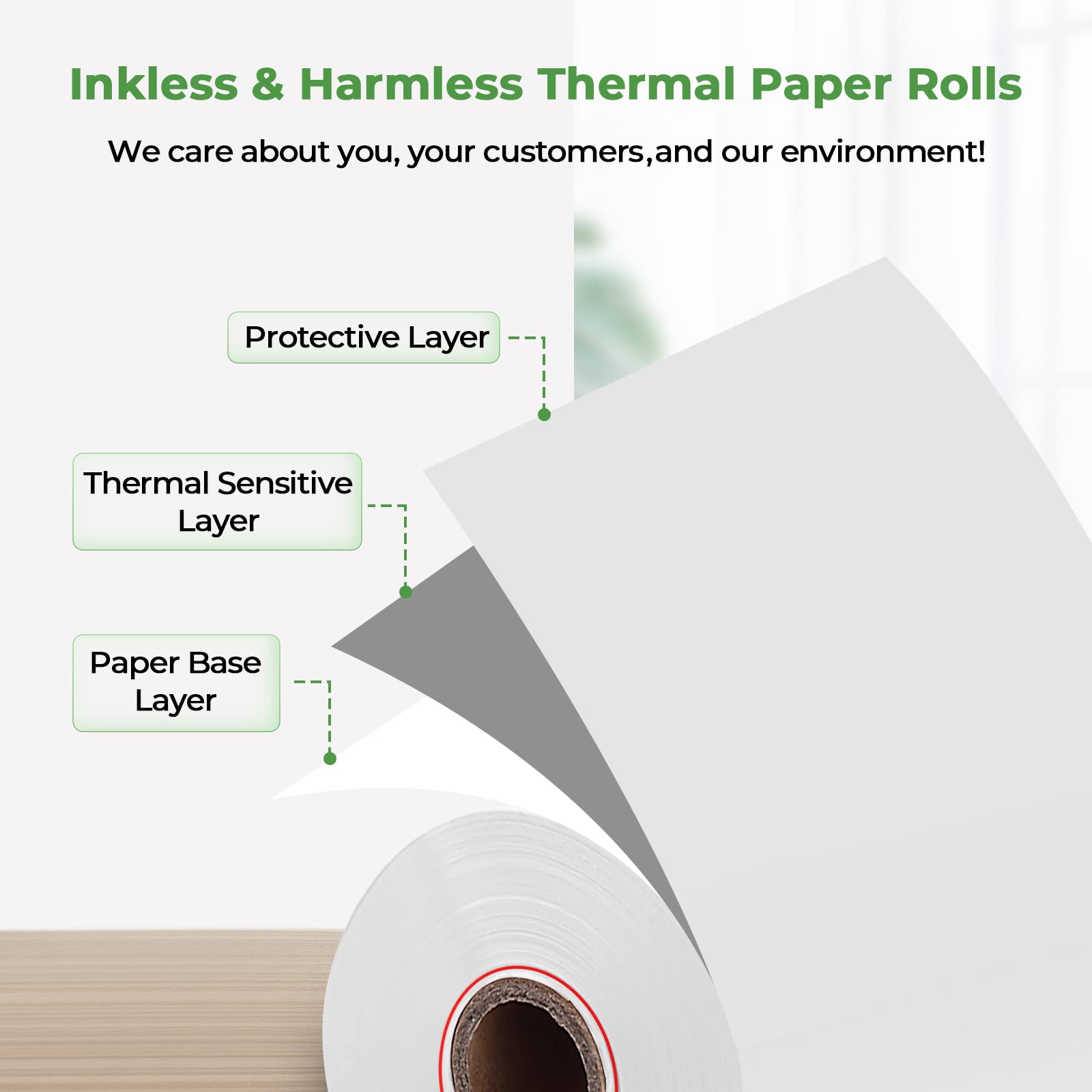 MUNBYN 2 1/4 x 50ft Thermal Paper (10 Rolls)